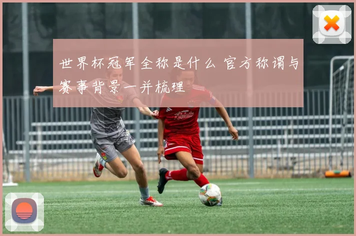 世界杯冠军全称是什么 官方称谓与赛事背景一并梳理